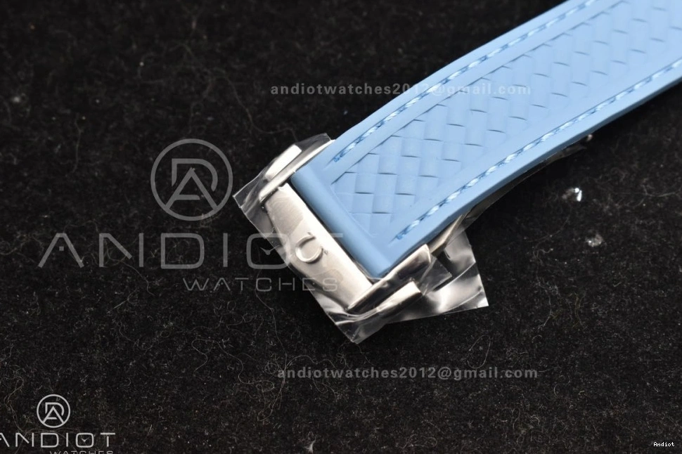 A8900 Summer Blue Edition 41mm Super Dial Rubber Clone Best Aqua Terra Blue VSF on 1:1 Strap 1228